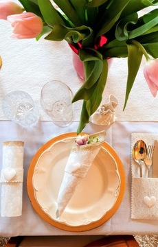 Сумка тканевая с кружевом, кремовая свадьба, 15 см.