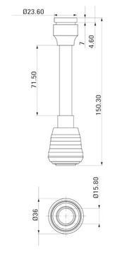 СОЕДИНЕНИЕ ПЕРЛАТОРА С ПЕРЕХОДОМ M22/M24