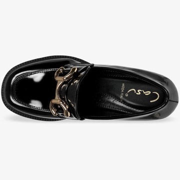 ЖЕНСКИЕ ТУФЛИ НА ВЫСОКОМ КАБЛУКЕ С ЗОЛОТОЙ ПРЯЖКОЙ, МЯГКОЙ ВСТАВКОЙ