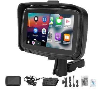 NAWIGACJA MOTOCYKLOWA GPS IPS 5'' Z CAR PLAY, ANDROID AUTO