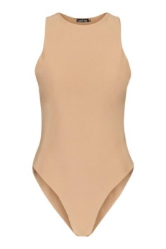 ЧЕРНОЕ ГЛАДКОЕ БОДИ CLASSIC БЕЗ РУКАВОВ BASIC BOOHOO 44