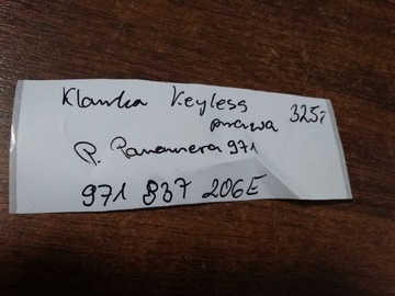 IDEÁLNÍ KLIKA PRAVÁ KEYLESS PORSCHE PANAMERA 971 1