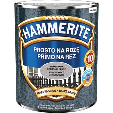 Hammerite na rdzę młotkowy srebrnoszary 0,7l
