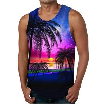 Koszulka bez rękawów Palm Tree Graphic Tank Top