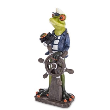 Ozdobna Figurka 18x9x6,5cm - Żaba marynarz Kapitan