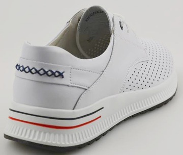 FILIPPO Sneakersy Półbuty Białe Skórzane 6022 r.38