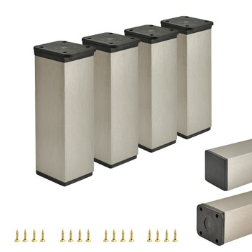 4x NÓŻKA NOGA MEBLOWA STOPKA REGULOWANA 12 CM INOX