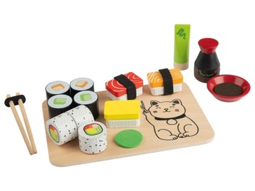 DREWNIANY ZESTAW DO SUSHI PLAYTIVE 20 ELEMENTÓW