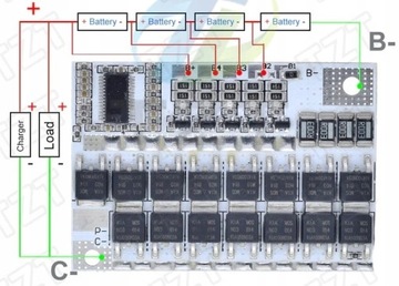 Балансир BMS 5S 4S 3S 100A литий-ионный 18650