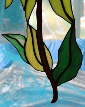 Цветок Тиффани Витраж Голубой