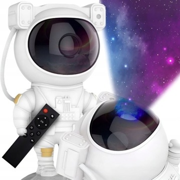 PROJEKTOR GWIAZD Lampka nocna ASTRONAUTA Zdalnie Sterowana na Pilot ZA5074