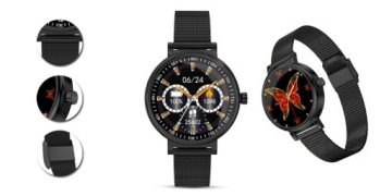 RUBICON SMARTWATCH RNBE64-3 ЧЕРНЫЕ женские часы