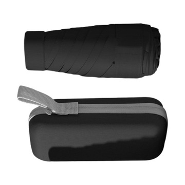 Mini parasol Parasol podróżny Ochrona przeciwsłoneczna Wodoodporny Trwały czarny