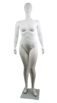Manekin damski Plus size Postaciowy biały połysk