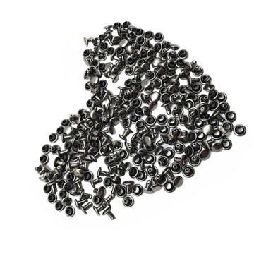 100pc Rivets Hollow Rivets Decorative Rivets Leather Rivets , Black