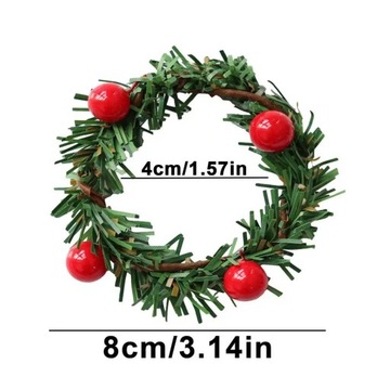 Набор колец для салфеток из 10 ягод хвои на Рождество и День Благодарения