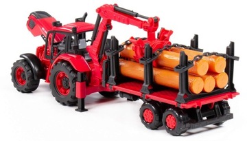 ТРАКТОР БЕЛАРУС С ПОДЪЕМОМ И ПРИЦЕПОМ ДЛЯ ТРАНСПОРТИРОВКИ ДРЕВЕСИНЫ-ПОЛЕСЬЯ