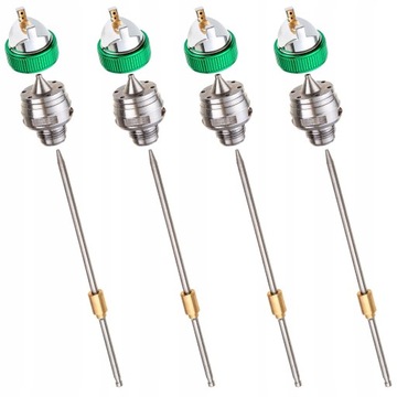 ПИСТОЛЕТ ДЛЯ ПОКРАСКИ, 4X НАСАДКА HVLP 1,4 1,7 2,0 2,5 НАБОР ДЛЯ ПОКРАСКИ 600 мл