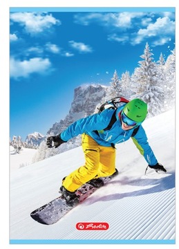 Zeszyt Herlitz A5-16 PODWÓJNA KOLOROWA LINIA - sport - SNOWBOARDING
