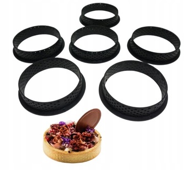 ПЕРФОРИРОВАННЫЙ КРАЙ ДЛЯ ТАРТЕТОВ ФОРМА ДЛЯ ТАРТЕТОВ 8СМ ДЛЯ ВЫПЕЧКИ 6 ШТ.