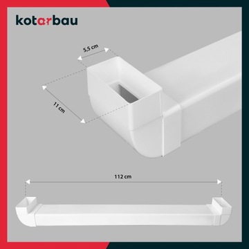 ТВ-КАНАЛ ПЛОСКИЙ ТВ-КАБЕЛЬНЫЙ ВВОД 110x55 мм ДЛЯ СКРЫТОГО МОНТАЖА