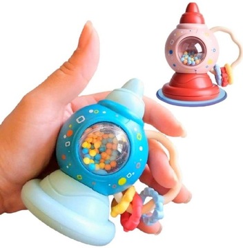 GRZECHOTKA GRYZAK KOLOROWA TRĄBKA 10CM SENSORYCZNA