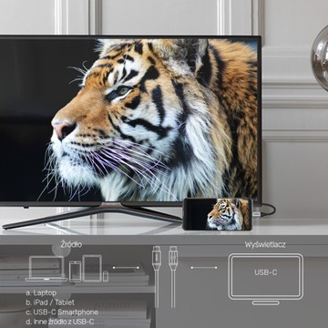 КАБЕЛЬ UNITEK USB C 10 Гбит/с 4K 60 Гц 20В 5А