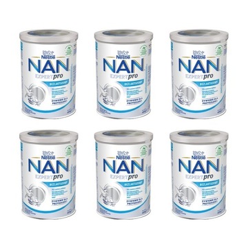 NESTLE NAN BEZLAKTOZOWY mleko początkowe 6x400g