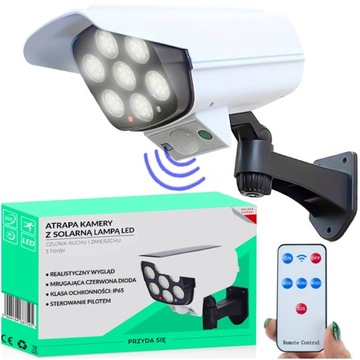ATRAPA IMITACJA KAMERY Z DIODĄ CZUJNIKIEM RUCHU 2w1 MONITORING LAMPA LED