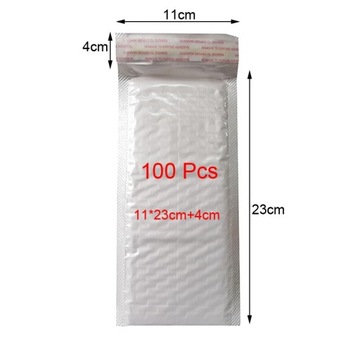100 sztuk stylu 11x23 cm Biała piankowa kopertówka