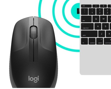 Угольная беспроводная мышь Logitech M190