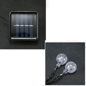 СОЛНЕЧНЫЕ САДОВЫЕ ЛАМПЫ GIRLANDA 50LED, 9,5м ХОЛОДНАЯ