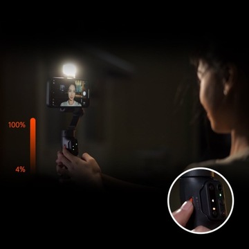 3-осевой подвес и кронштейн для телефона Hohem iSteady V3 Black со светодиодной лампой