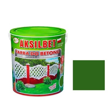 FARBA AKSILBET DO BETONU OGRODZEŃ 2,5 L ZIELONY