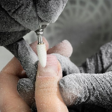 3x FREZ CERAMICZNY stożek walec do paznokci HYBRYD
