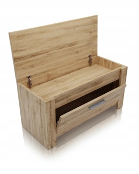 Sofa Ławka Siedzisko Szare MARINE dąb wotan 91cm