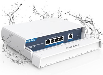 Switch 4-portowy przełącznik PoE zewnętrzny 78W obsługa IEEE802.3af/at