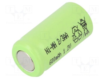 Akumulator 2/3AA Ni-MH 1,2V 600mAh