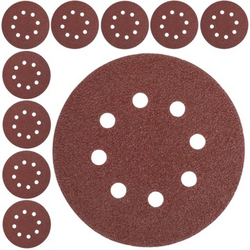 10szt PAPIER ŚCIERNY RZEP KRĄŻEK DYSK 180mm P40
