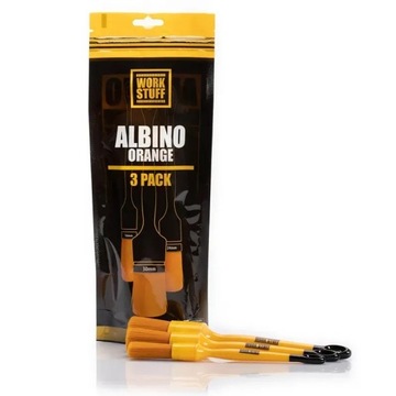 WORK STUFF Detailing Brush ALBINO Orange 3-Pack - zestaw
