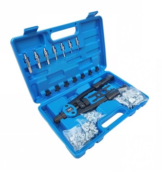 РУЧНОЙ ЗАКЛЕПОЧНИК ДЛЯ ЗАКЛЕПОЧНОЙ ГАЙКИ M3-M12 НАБОР 127 + КЕЙС ДЛЯ ТРАНСПОРТИРОВКИ