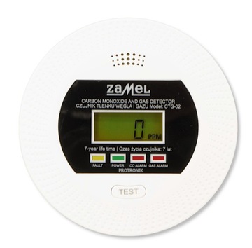 Czujnik Czadu Tlenku Węgla Gazu LPG Zamel CTG-02