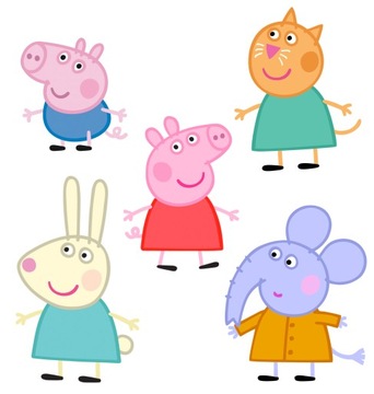 NAKLEJKI NA ŚCIANĘ ŚWINKA PEPPA LAPTOPA + WYBÓR