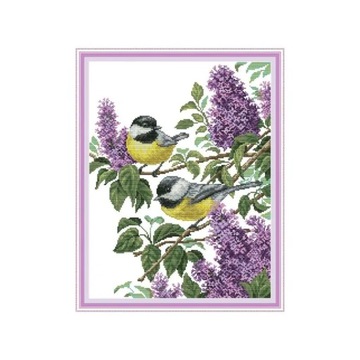 Ptaki DIY Handmade robótki liczone 14CT druko