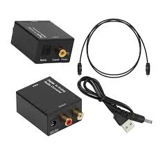 KONWERTER OPTYCZNY TOSLINK COAX 2xRCA CINCH +KABLE