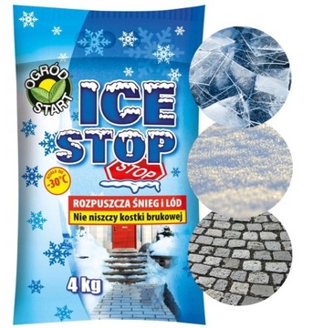 ICE STOP CHLOREK MAGNEZU 10xLEPSZY OD SOLI DROGOWEJ 4KG WYDAJNY ODMRAŻACZ