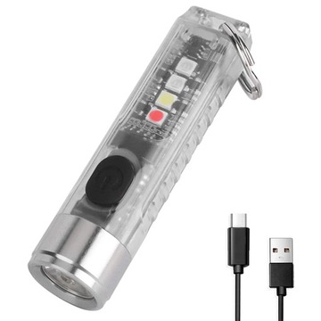 S11 Mini latarka LED Mała mocna latarka z brelokiem Przenośna latarka z