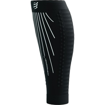 Opaski Kompresyjne na Łydki Lekkie COMPRESSPORT R2 AERO Czarne/Białe T1