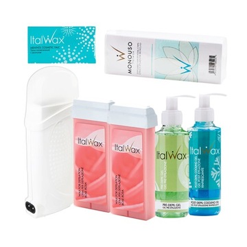 5x Italwax podgrzewacz+ wosk + żele+ paski+ GRATIS