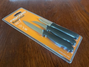 NÓŻ FISKARS OBIERAK SKROBAK obieraczka KUCHENNY DO JARZYN WARZYW zestaw 3 x